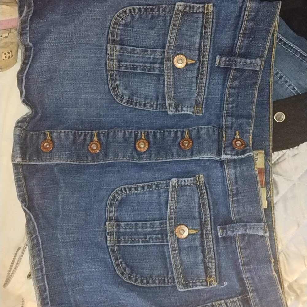 ultra low waist jean skirt